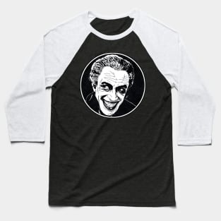 THE MAN WHO LAUGHS (Circle Black and White) Baseball T-Shirt